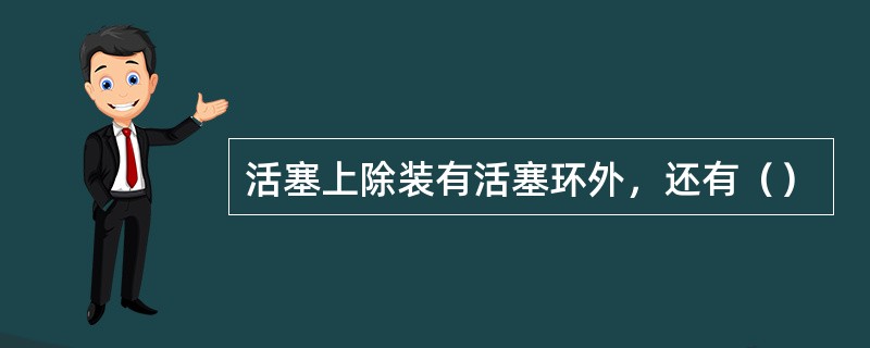 活塞上除装有活塞环外，还有（）