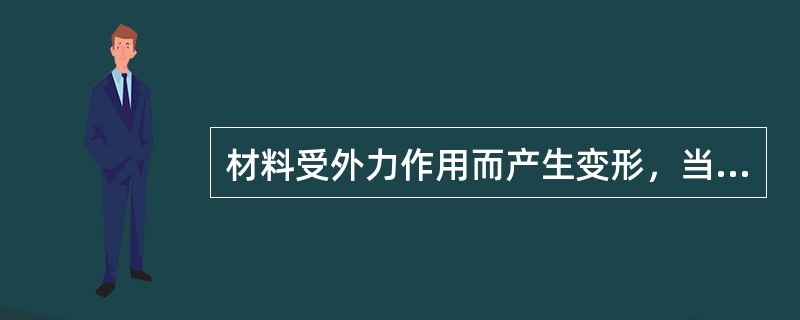 材料受外力作用而产生变形，当外力去除后，材料能回复到原来的形状和尺寸，这种变形称