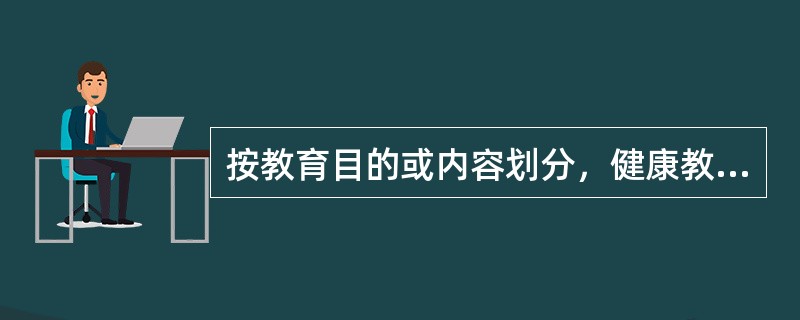 按教育目的或内容划分，健康教育的内容不包括（）