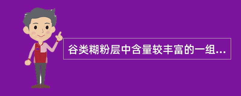 谷类糊粉层中含量较丰富的一组维生素是（）