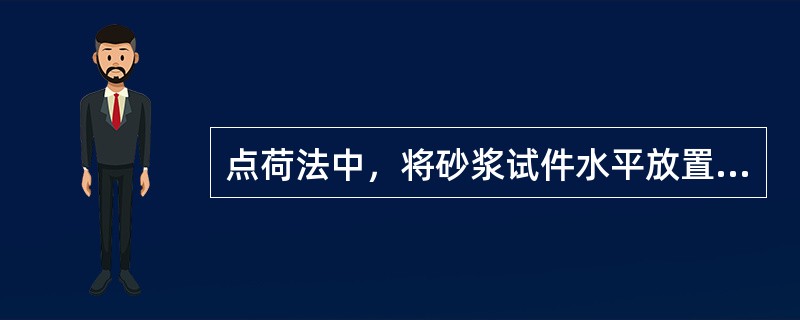 点荷法中，将砂浆试件水平放置在下加荷头上时，上、下加荷头应（）预先画好的作用点.