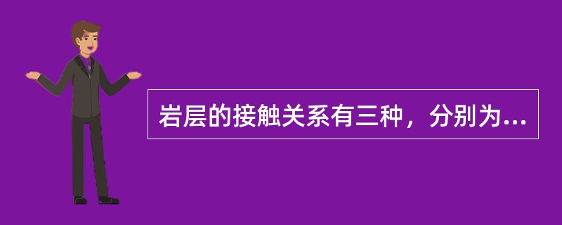 岩层的接触关系有三种，分别为：（）、（）和（）。