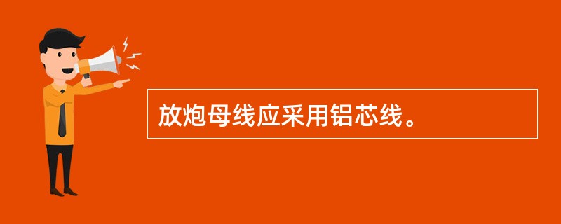 放炮母线应采用铝芯线。