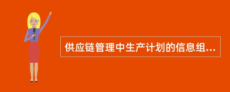 供应链管理中生产计划的信息组织与决策、表现出如下特征（）。