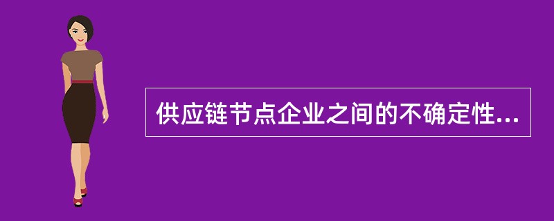 供应链节点企业之间的不确定性因素，是导致需求变异放大、产品积压、库存增加的主要原