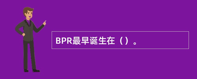 BPR最早诞生在（）。