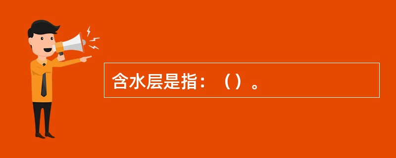 含水层是指：（）。