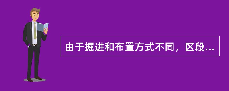 由于掘进和布置方式不同，区段间采用下行开采顺序的长壁工作面运料平巷和回风平巷可分