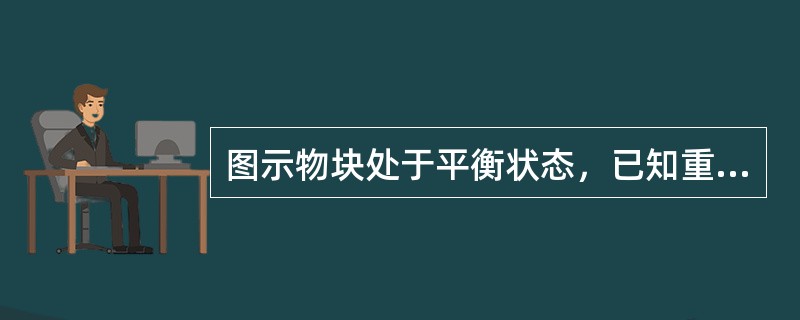 图示物块处于平衡状态，已知重量G=20N，水平推力P=100N，静滑动摩擦因素为