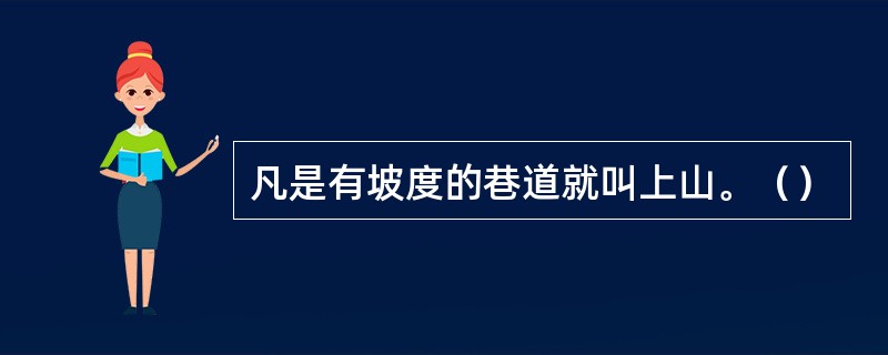 凡是有坡度的巷道就叫上山。（）