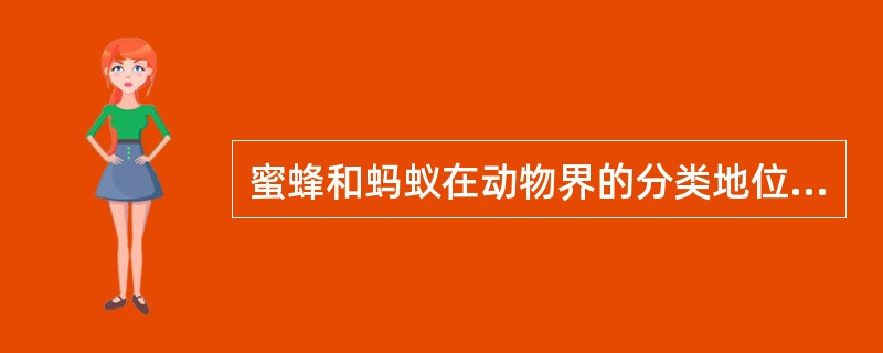 蜜蜂和蚂蚁在动物界的分类地位属于节肢动物门、昆虫纲、（）目。