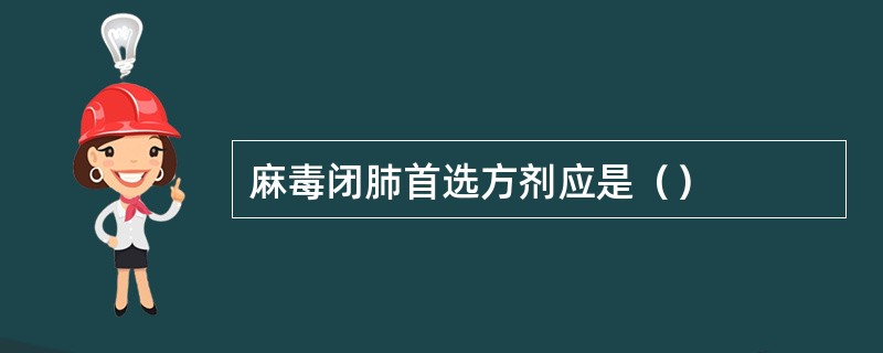 麻毒闭肺首选方剂应是（）