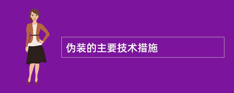 伪装的主要技术措施