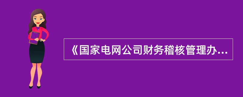 《国家电网公司财务稽核管理办法》所称财务稽核是公司内部财务稽核机构和人员主要以（