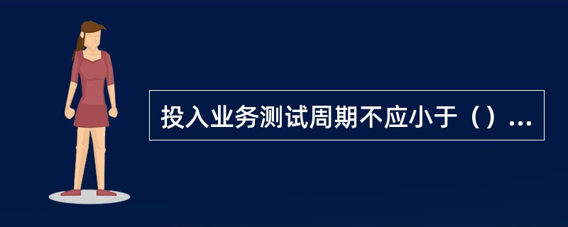 投入业务测试周期不应小于（）小时。