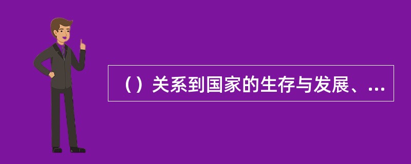 （）关系到国家的生存与发展、安危与兴衰，是每个国家制定战略必须首先考察和关注的外