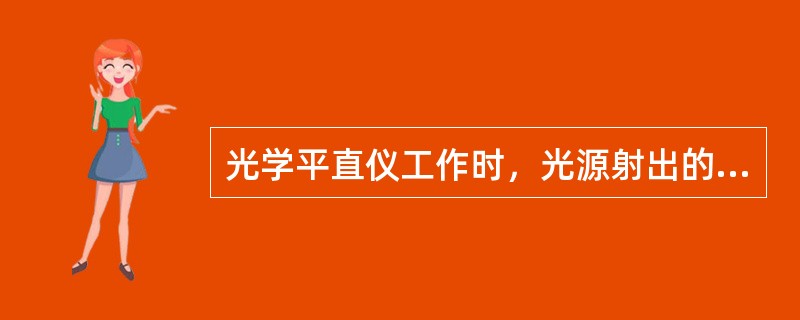 光学平直仪工作时，光源射出的光束最后成像于（）上。