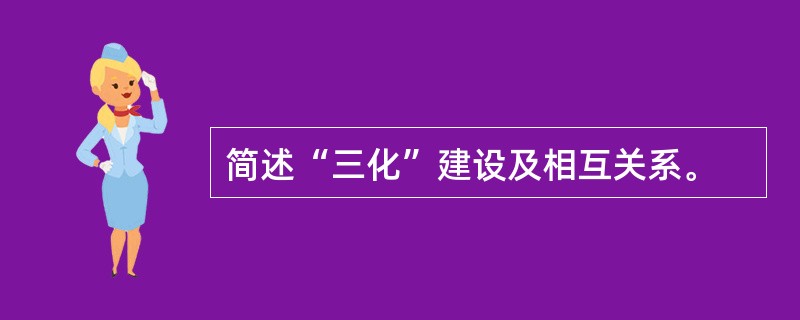 简述“三化”建设及相互关系。