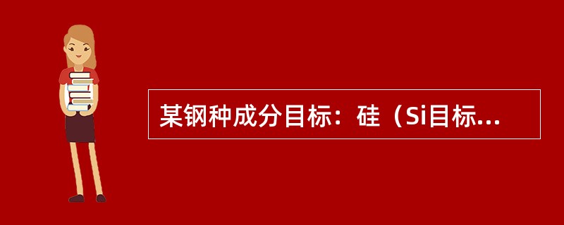 某钢种成分目标：硅（Si目标%）0.28%，锰（Mn目标%）0.5%，钢水残锰（