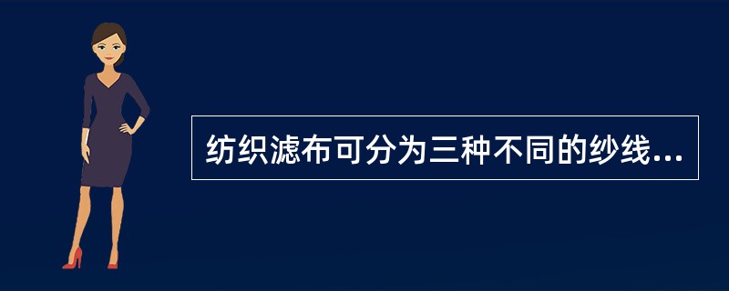 纺织滤布可分为三种不同的纱线织成，按构成滤布的纱线进行分类可分为单丝纱、复丝纱、