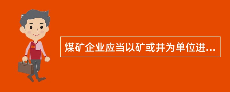 煤矿企业应当以矿或井为单位进行安全生产隐患排查、治理，矿或井主要负责人对安全生产