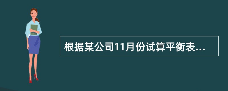 根据某公司11月份试算平衡表的相关资料，编制该公司11月份资产负债表。