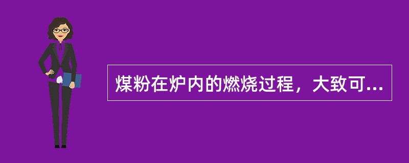 煤粉在炉内的燃烧过程，大致可分为着火阶段、燃烧阶段和燃烬阶段三个阶段。