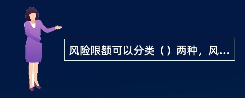 风险限额可以分类（）两种，风险管理部门应对各类风险限额实行动态监控，将超限额情况