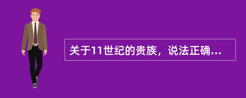 关于11世纪的贵族，说法正确的是（）。