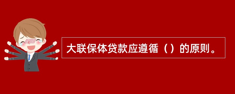 大联保体贷款应遵循（）的原则。