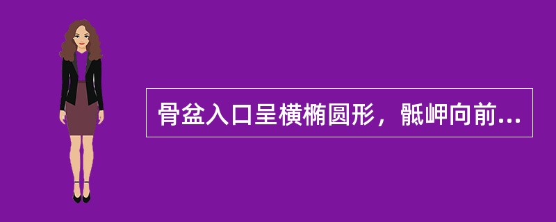 骨盆入口呈横椭圆形，骶岬向前下凸出，骨盆入口横径正常，属于（）