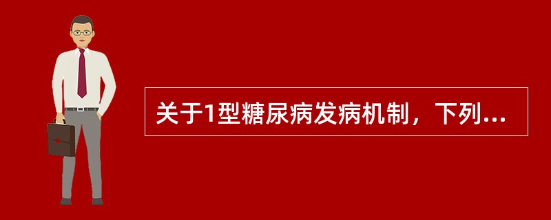 关于1型糖尿病发病机制，下列叙述正确的是（）.