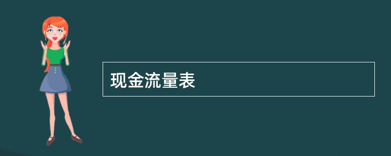 现金流量表