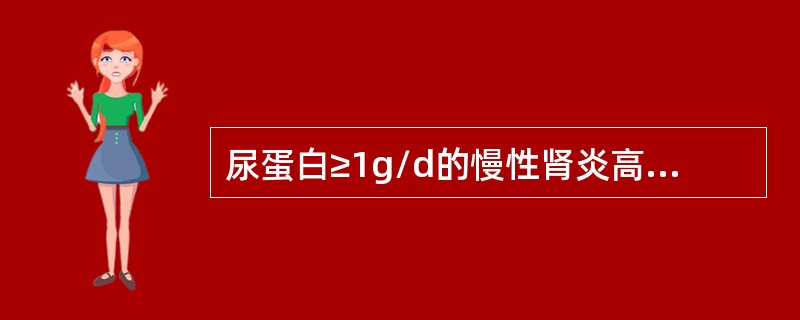 尿蛋白≥1g/d的慢性肾炎高血压的控制目标是（）