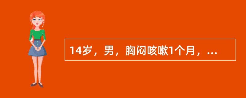 14岁，男，胸闷咳嗽1个月，曾咳出过毛发，CT检查如图，请选择最可能的诊断()