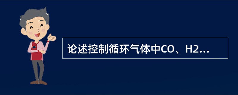 论述控制循环气体中CO、H2的重要性。