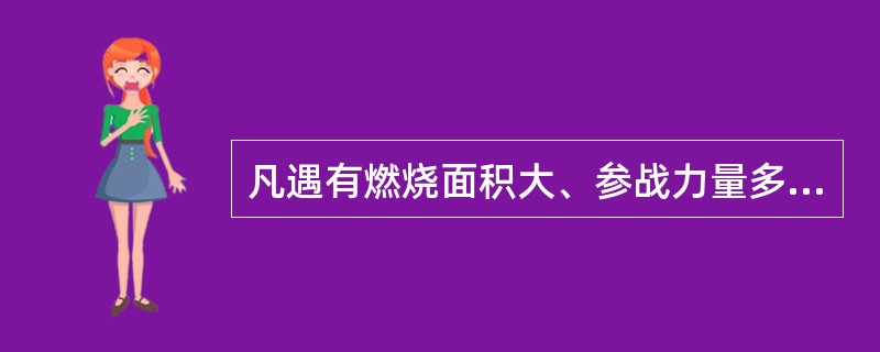 凡遇有燃烧面积大、参战力量多、灭火救援时间长、情况复杂或伤亡重大、损失巨大的现场