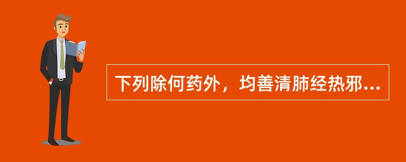 下列除何药外，均善清肺经热邪（）。