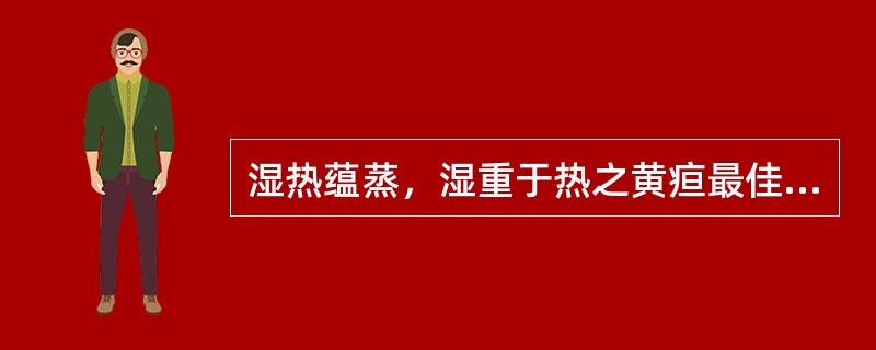 湿热蕴蒸，湿重于热之黄疸最佳治疗方剂是（）