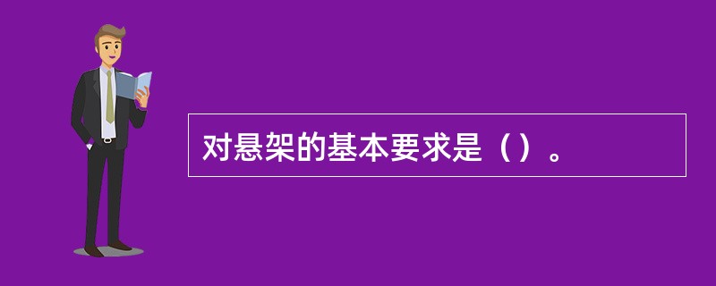 对悬架的基本要求是（）。