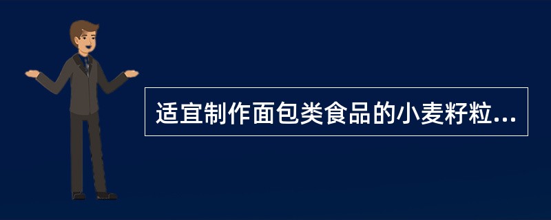 适宜制作面包类食品的小麦籽粒一般蛋白质含量较()