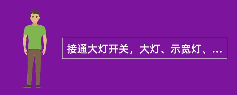 接通大灯开关，大灯、示宽灯、远近光灯均无，最可能的故障原因是（）。