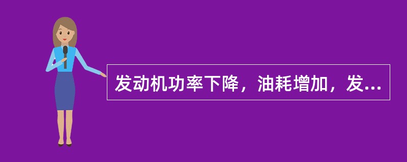 发动机功率下降，油耗增加，发生爆震，是因为选择的汽油牌号过高。
