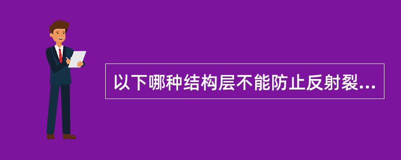 以下哪种结构层不能防止反射裂缝？（）