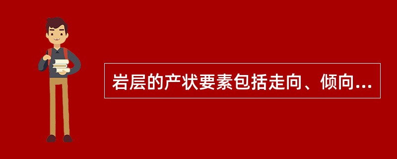 岩层的产状要素包括走向、倾向、方位角和倾角。（）