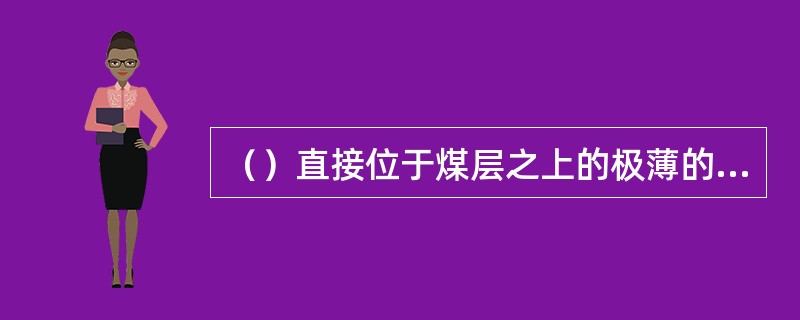 （）直接位于煤层之上的极薄的松软岩层，由强度低、易垮落的炭质泥岩组成。