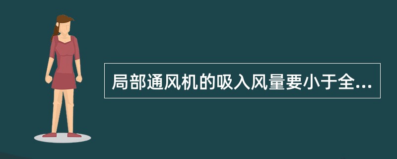 局部通风机的吸入风量要小于全风压的风量。