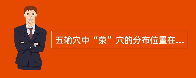 五输穴中“荥”穴的分布位置在（）