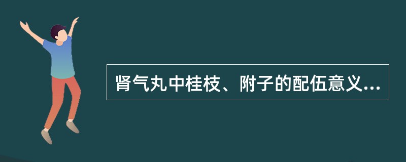 肾气丸中桂枝、附子的配伍意义是（）