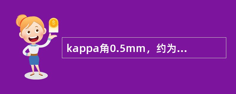 kappa角0.5mm，约为（）圆周度。